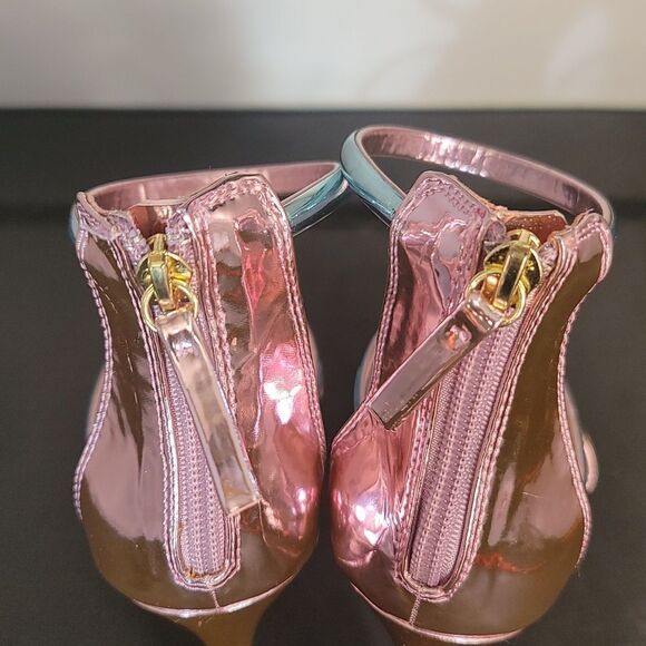 BRAND NEW BEBE&CO MULTI-COLOR STRAP ROUND-TOE HIGH HEEL STILETTOS SANDAL - Picture 9 of 16